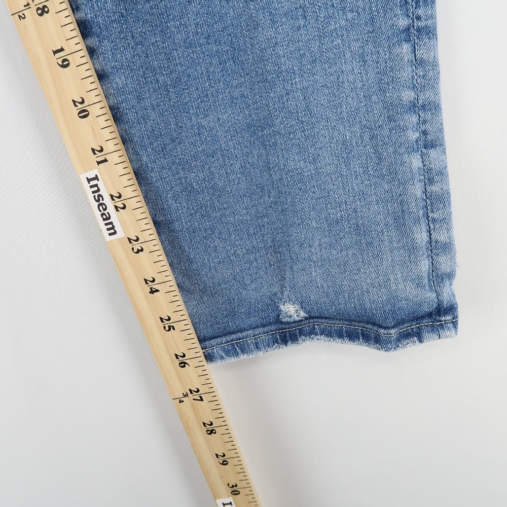 AG Mari Jeans Womens 31 Blue Crop High Rise Slim Straight Stretch - Picture 9 of 12